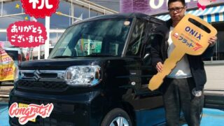 明石西店、M様　新車スペーシアの納車写真。